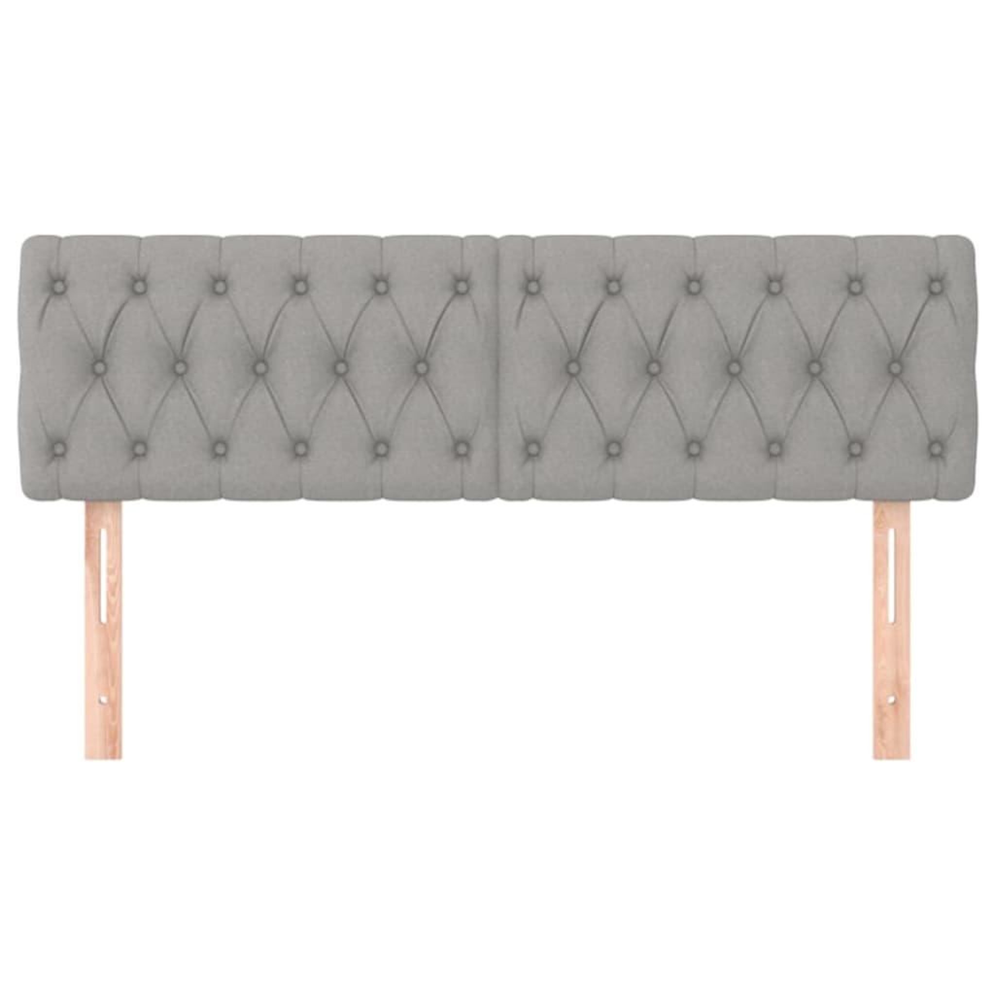 Voir la diapositive 3 : VIDAXL Tetes de lit 2 pcs Gris clair 80x7x78/88 cm Tissu