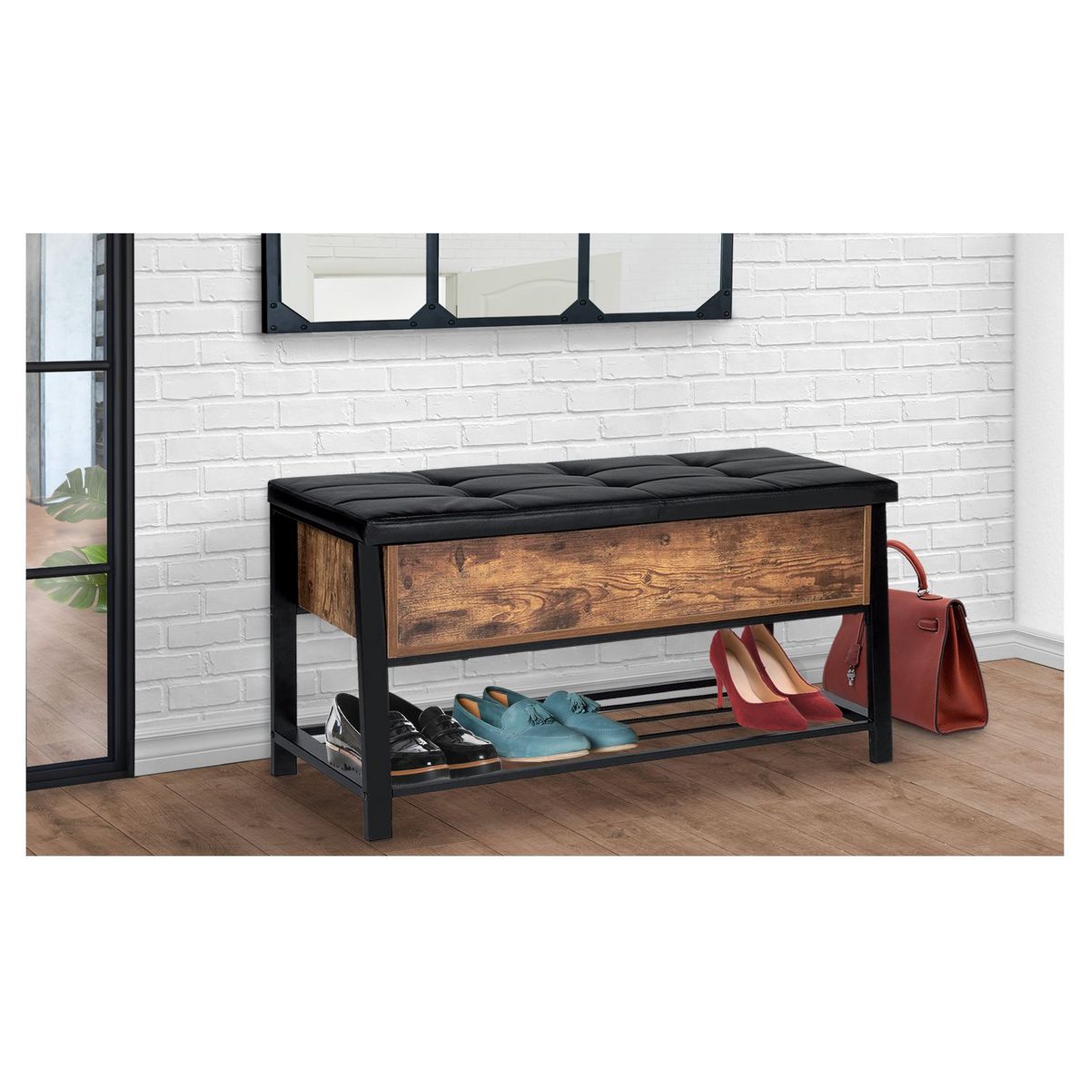 Banc coffre d'entrée range chaussures NINO