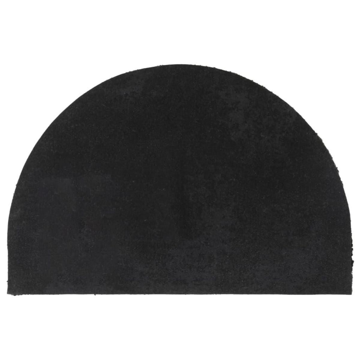 VIDAXL Tapis de porte noir demi-rond 40x60 cm fibre de coco touffete