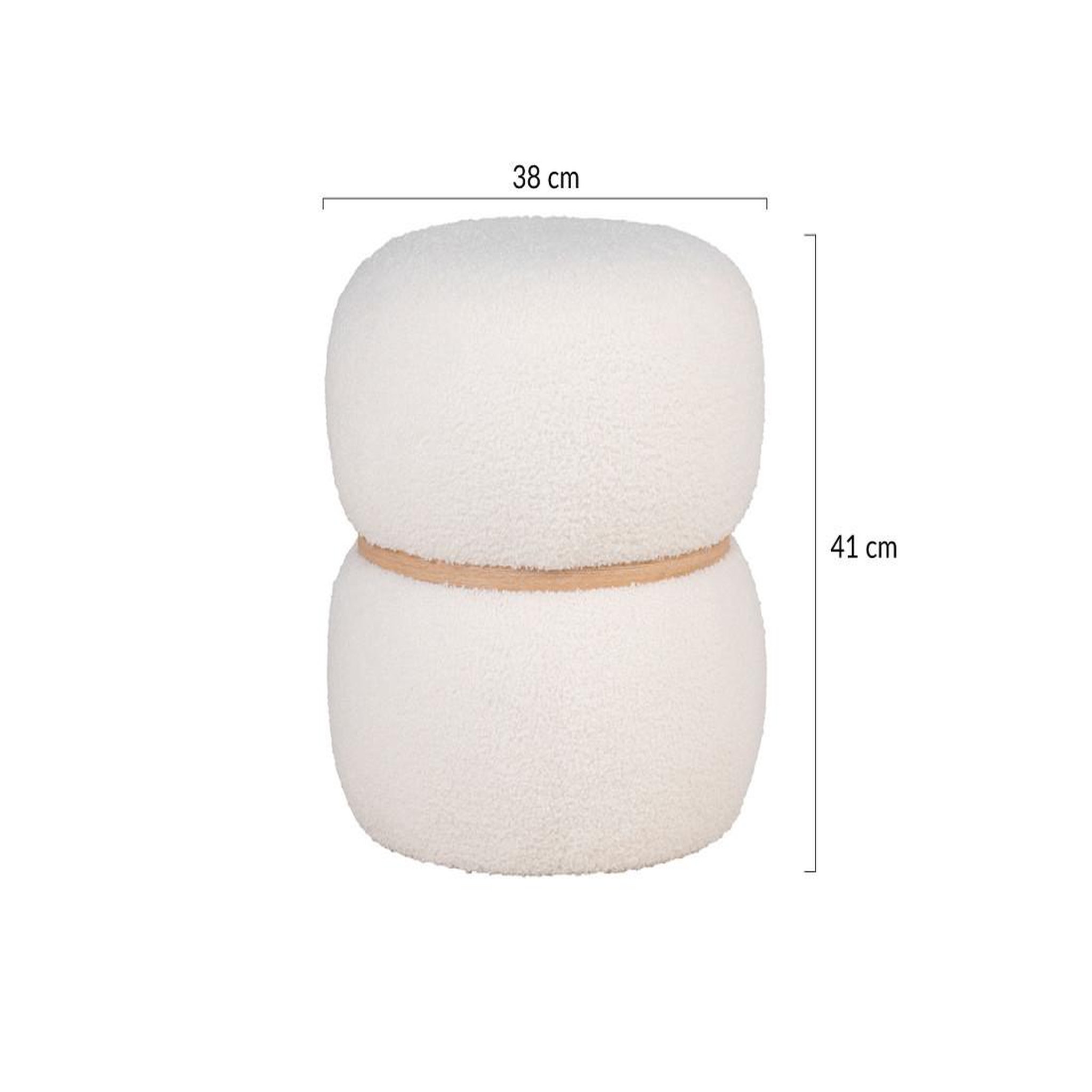 Voir la diapositive 4 : LISA DESIGN Sataya - pouf - en tissu bouclette