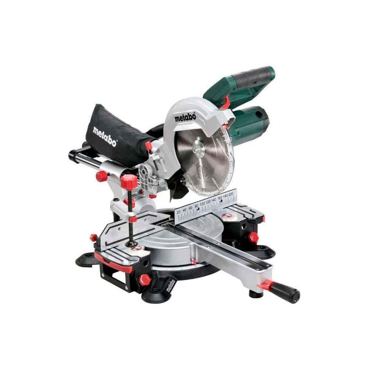 METABO SAS Scie à onglets radiale KGSV 216 M - 1350W - Profondeur de coupe max. 65/36 mm