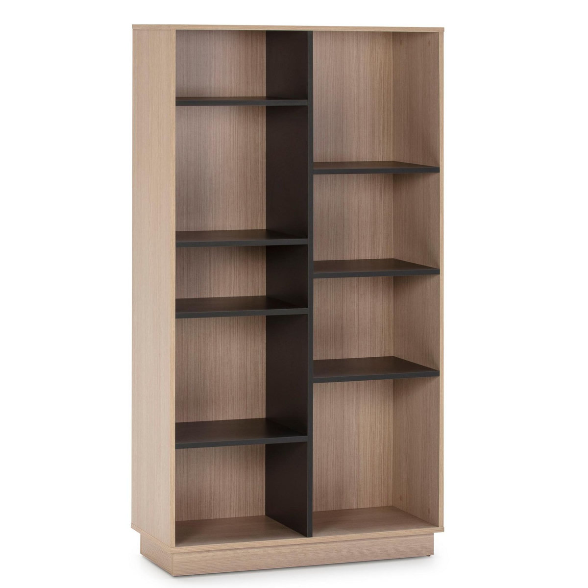 VS VENTA-STOCK Étagère Bibliothèque Vigo 150x80cm , étagère pour bureau, couleur Chêne et Gris
