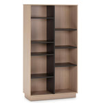 VS VENTA-STOCK Étagère Bibliothèque Vigo 150x80cm , étagère pour bureau, couleur Chêne et Gris