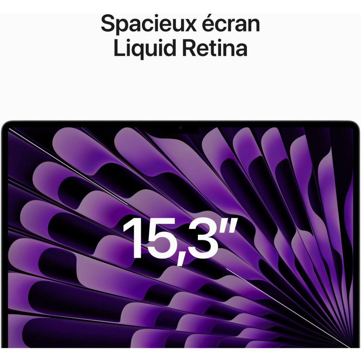 APPLE Ordinateur Apple Air 15' M2 8Go RAM 256Go SSD Gris