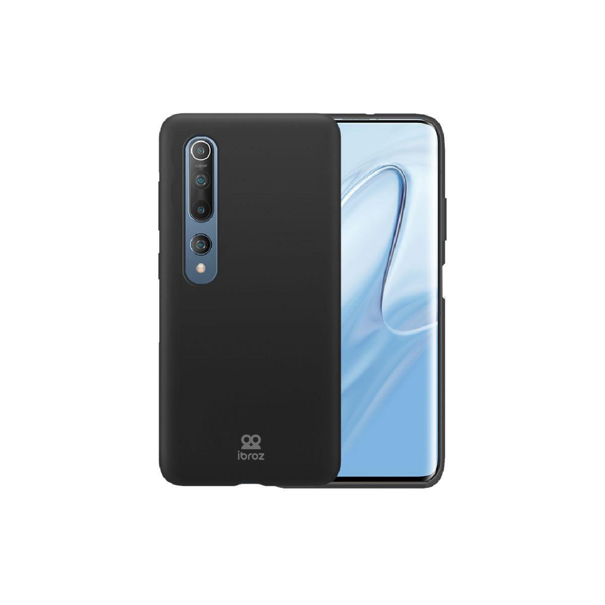 IBROZ Coque Xiaomi Mi 10 Liquid Silicone noir