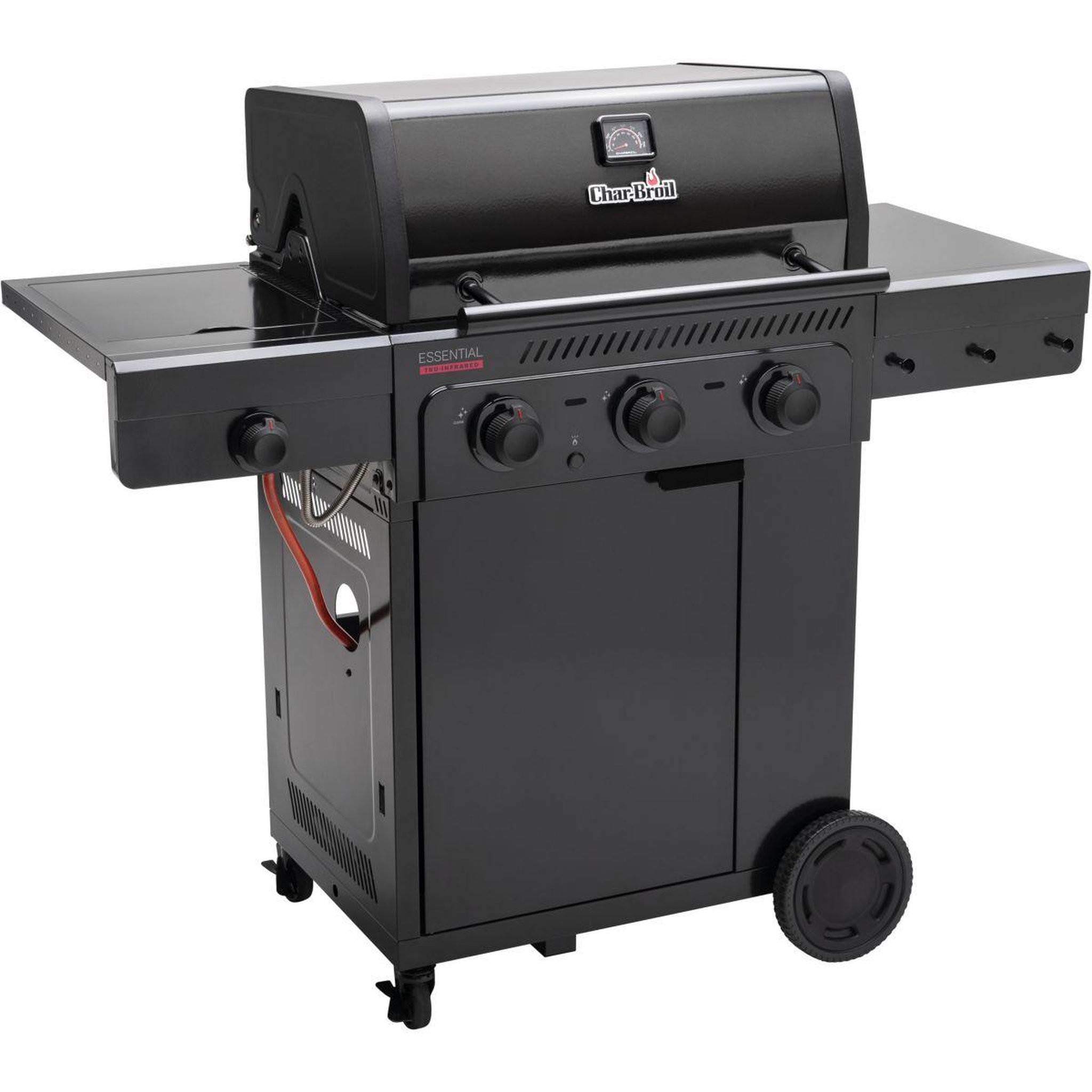 CHAR BROIL Barbecue gaz essential 3g, sur chariot, 4 brûleurs dont 1 latéral, surface de cuisson 64 x 45 cm