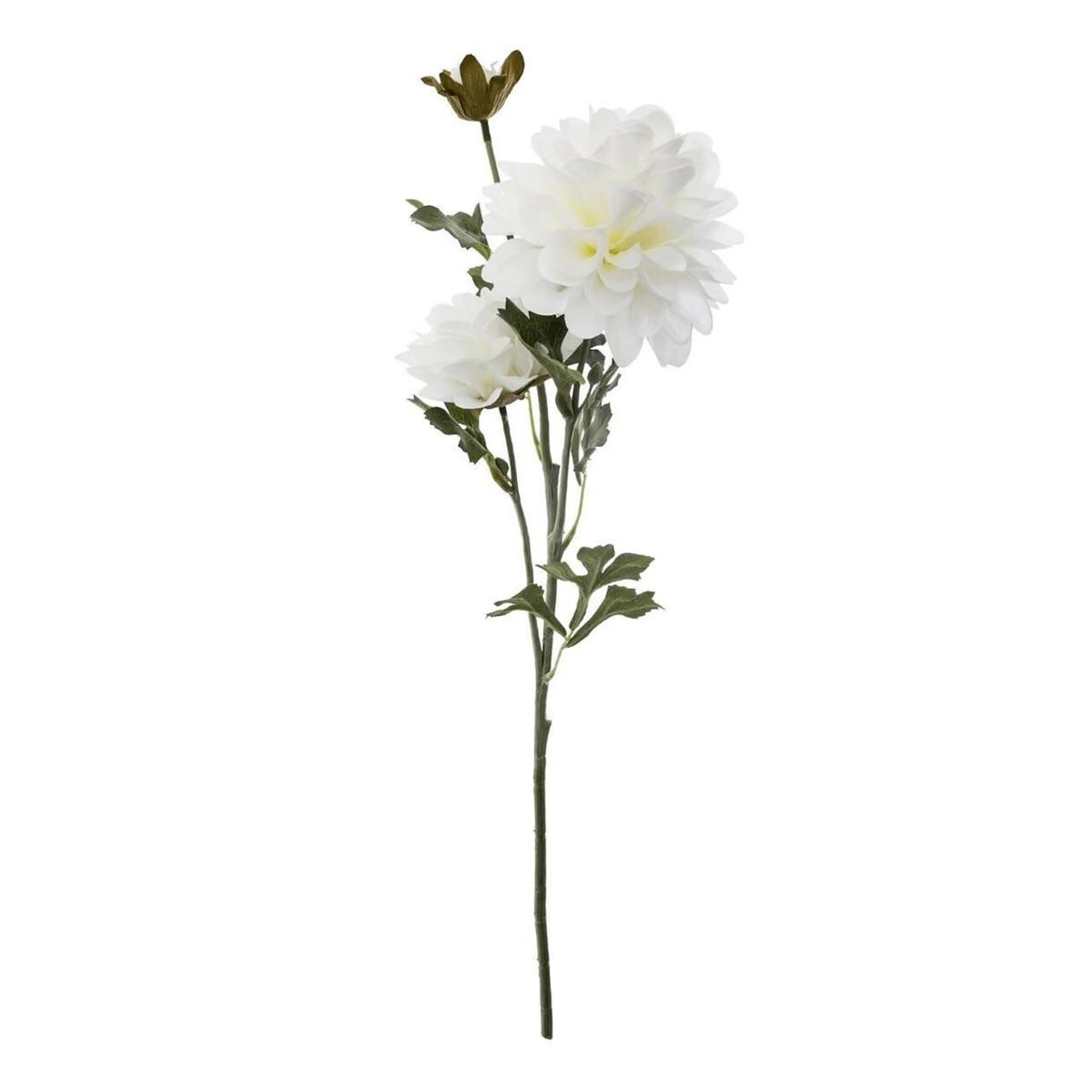 ATMOSPHERA Fleur artificielle  dahlia  62cm blanc