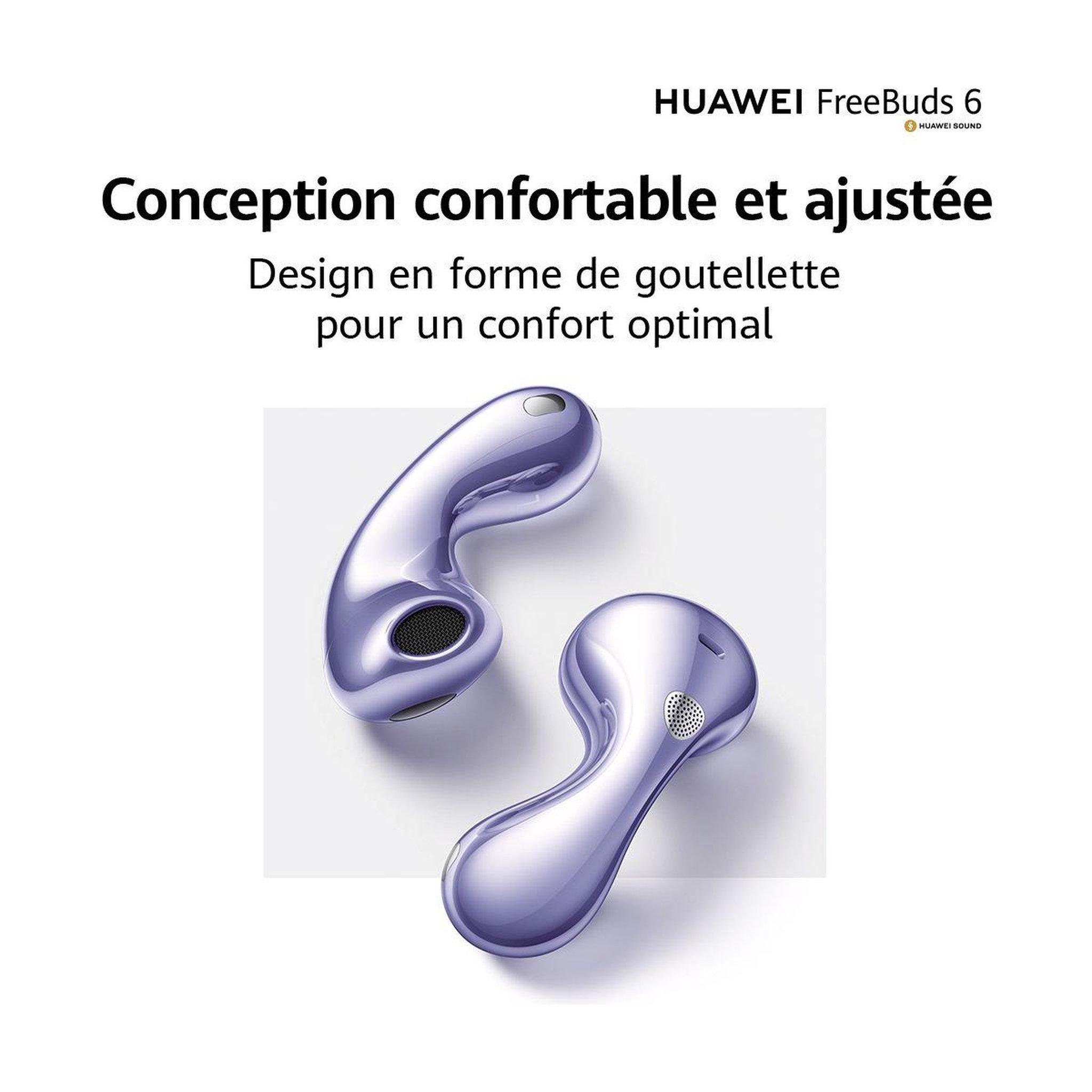 Voir la diapositive 2 : HUAWEI Ecouteurs freebuds 6 blanc