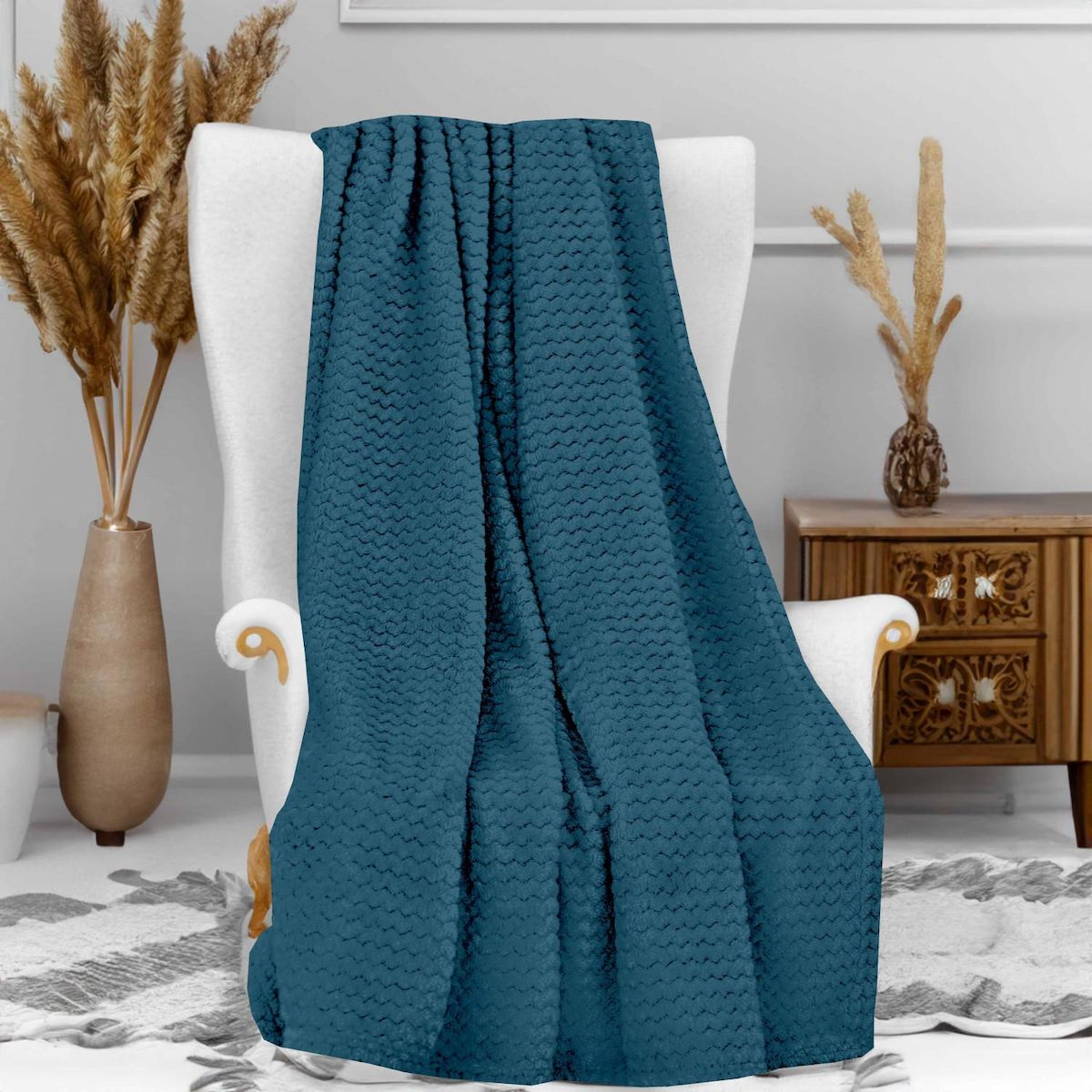 SOLEIL D'OCRE Couverture, Plaid microfibre COCOONING, par Soleil d'Ocre