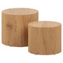 Voir la diapositive 5 : LISA DESIGN Aeryn - lot de 2 tables basses - chêne naturel - 48 et 40 cm