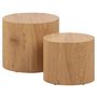 Voir la diapositive 5 : LISA DESIGN Aeryn - lot de 2 tables basses - chêne naturel - 48 et 40 cm