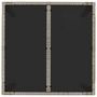 Voir la diapositive 5 : VIDAXL Table de jardin dessus en verre Gris 90x90x75 cm Resine tressee
