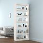 Voir la diapositive 3 : VIDAXL Bibliotheque/Separateur de piece Blanc 80x30x199,5cm Pin massif