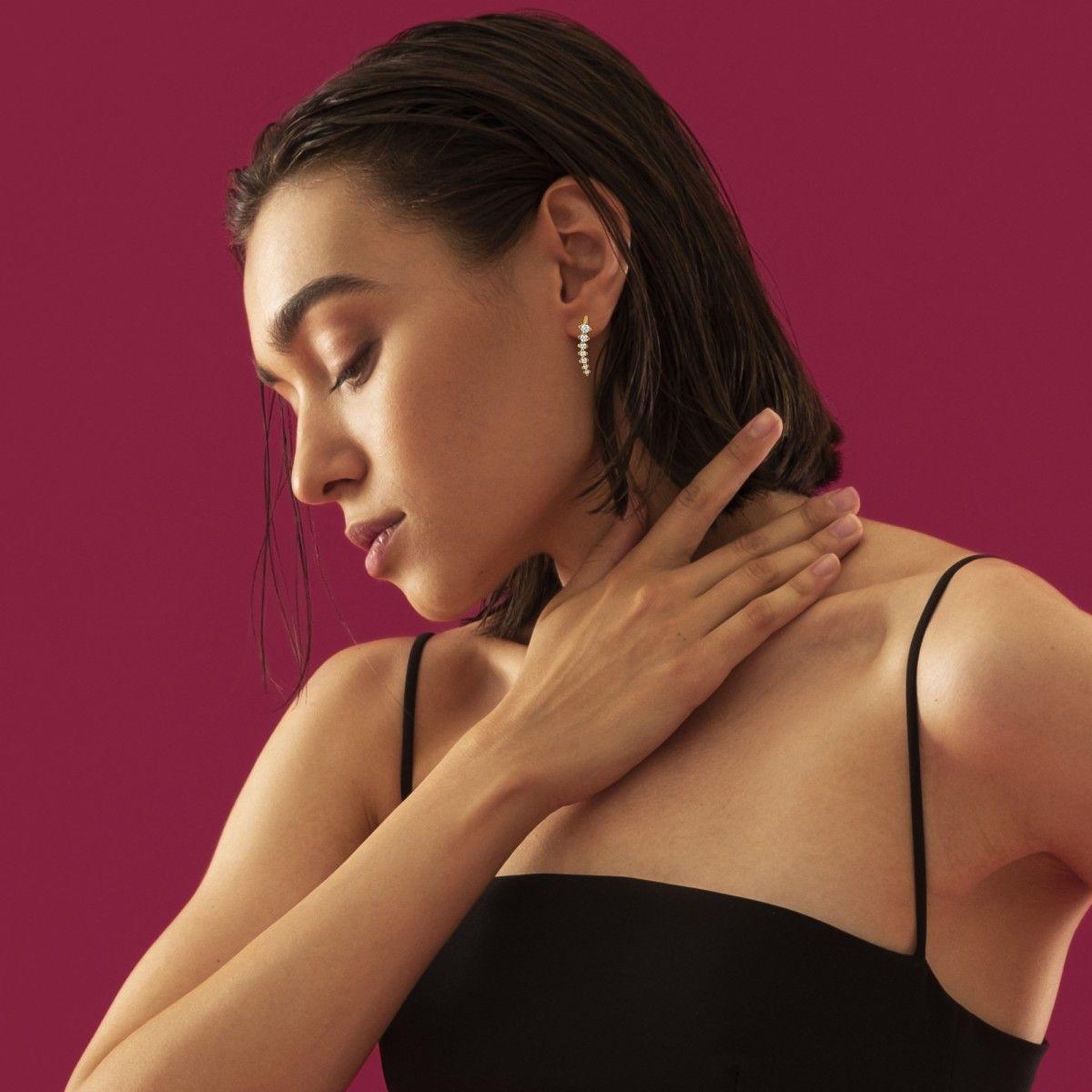 Voir la diapositive 2 : SC BOHEME Boucles d'oreilles par SC Bohème ornées de Zirconium