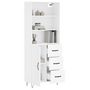 Voir la diapositive 3 : VIDAXL Buffet haut Blanc 69,5x34x180 cm Bois d'ingenierie