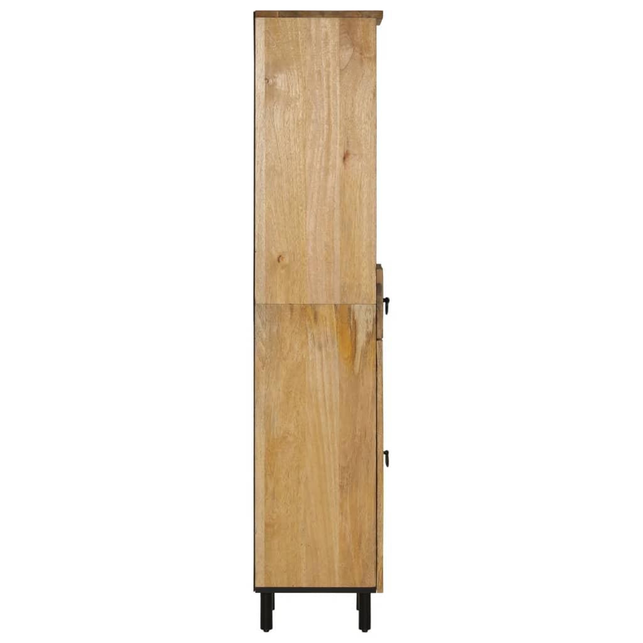 Voir la diapositive 4 : VIDAXL Armoire de salle de bain 38x33x160 cm bois massif de manguier