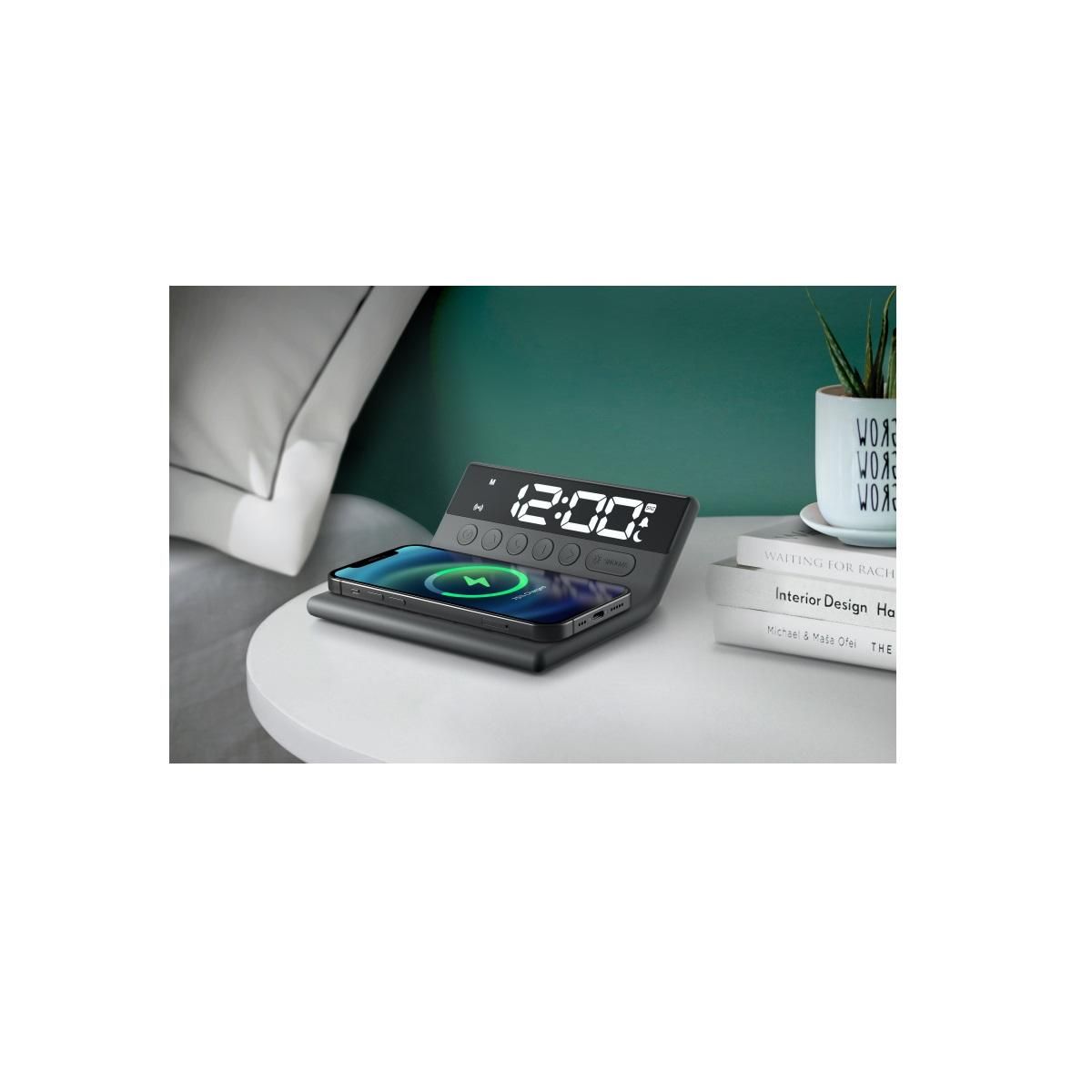 Muse Réveil avec chargement par induction noir - M168WI