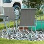 Voir la diapositive 5 : OUTSUNNY Lot de 4 chaises pliantes de jardin chaises de camping plage avec accoudoirs tissu Oxford gris
