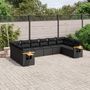 Voir la diapositive 1 : VIDAXL Salon de jardin 10 pcs avec coussins noir resine tressee