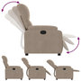 Voir la diapositive 4 : VIDAXL Fauteuil inclinable taupe tissu microfibre