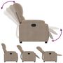 Voir la diapositive 4 : VIDAXL Fauteuil inclinable taupe tissu microfibre