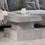 Voir la diapositive 1 : VIDAXL Table basse avec lumieres LED gris beton 50x50x40 cm