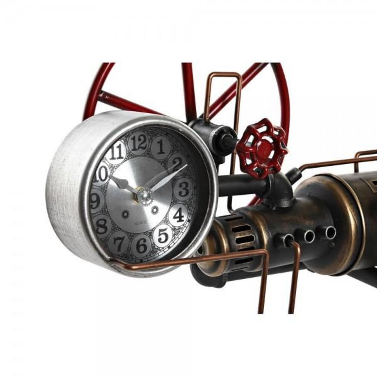 AAAAA Horloge de table DKD Home Decor Argenté Doré Fer Vintage 40 x 20 x 26 cm (2 Unités)