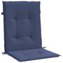 Voir la diapositive 5 : VIDAXL Coussins de chaise a dossier bas lot de 4 bleu marine tissu
