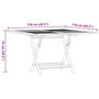 Voir la diapositive 6 : VIDAXL Table pliable de jardin 110x110x75 cm bois massif de teck