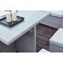 Voir la diapositive 4 : CONCEPT USINE Salon de jardin encastrable 10 places en résine gris-gris FIDJI