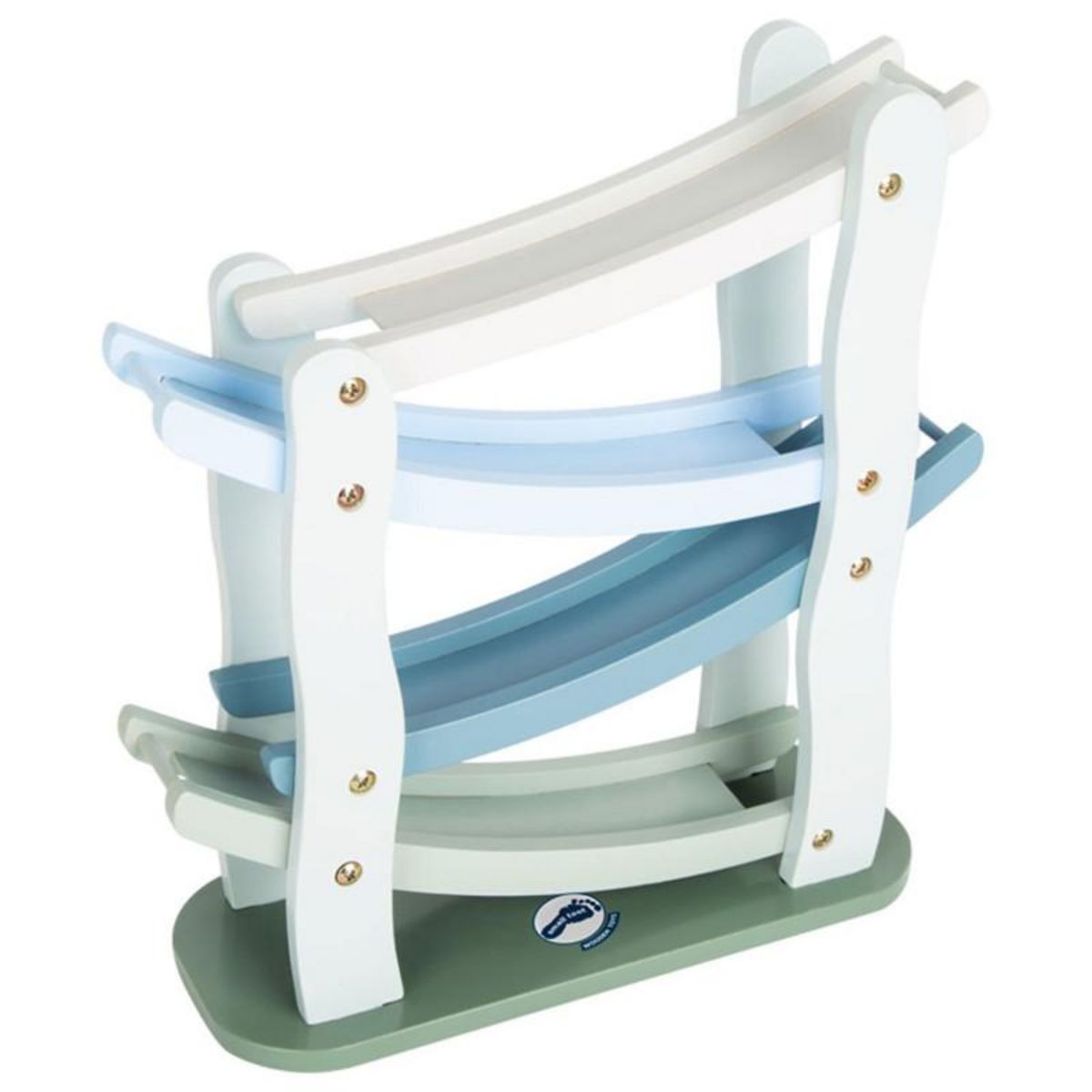 SMALL FOOT Small Foot - Wooden Car Track Blue with 4 Cars 11651