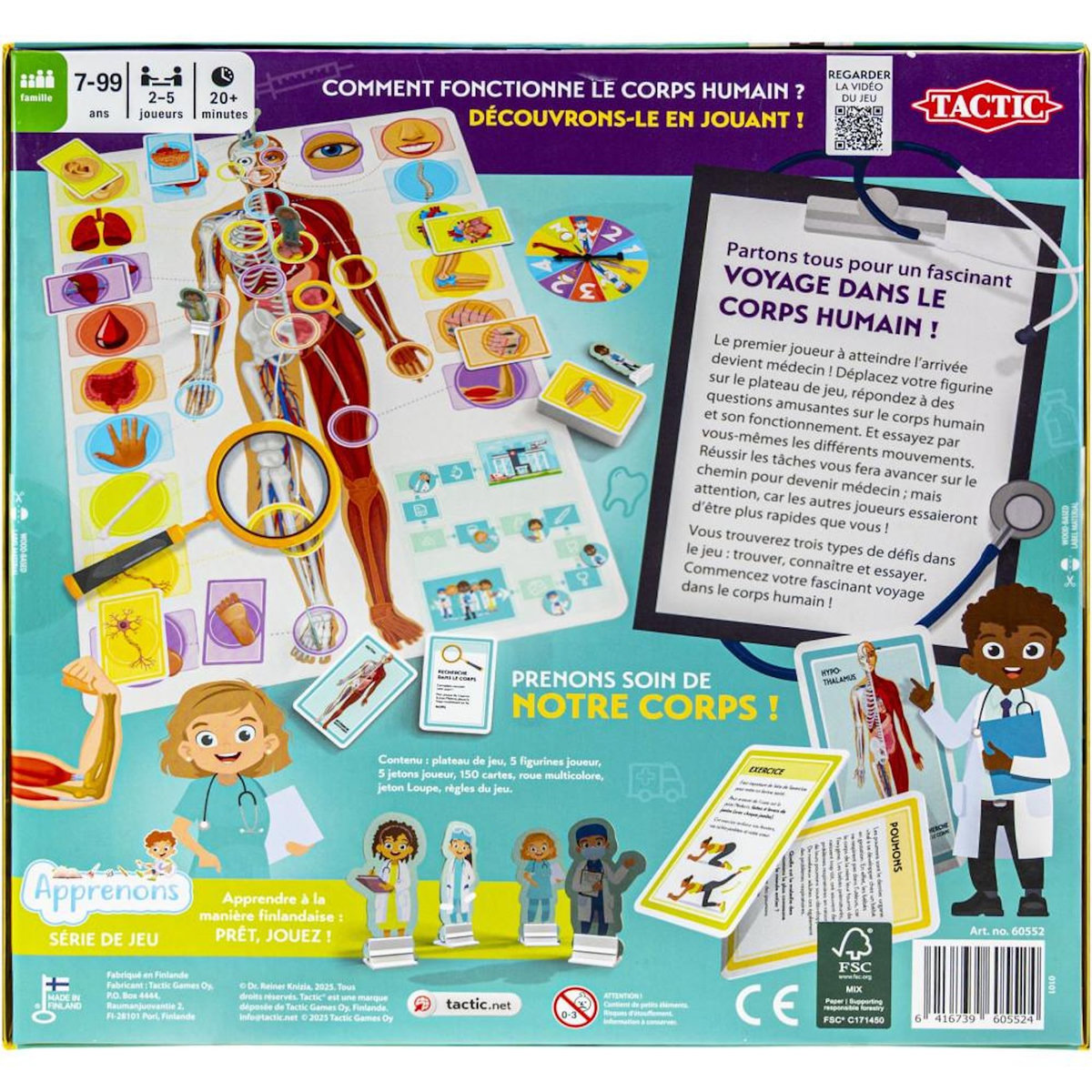 Tactic Apprenons le corps humain - Jeu éducatif - TACTIC - 2 joueurs et plus - Des 7 ans