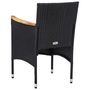 Voir la diapositive 5 : VIDAXL Chaises a manger de jardin lot de 2 Resine tressee Noir