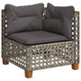 Voir la diapositive 4 : VIDAXL Salon de jardin 6 pcs avec coussins gris resine tressee