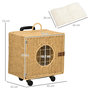 Voir la diapositive 3 : PAWHUT Caisse de transport pour chat - 4 roulettes, poignée télescopique, poignée, fenêtre, coussin - résine tressée aspect rotin