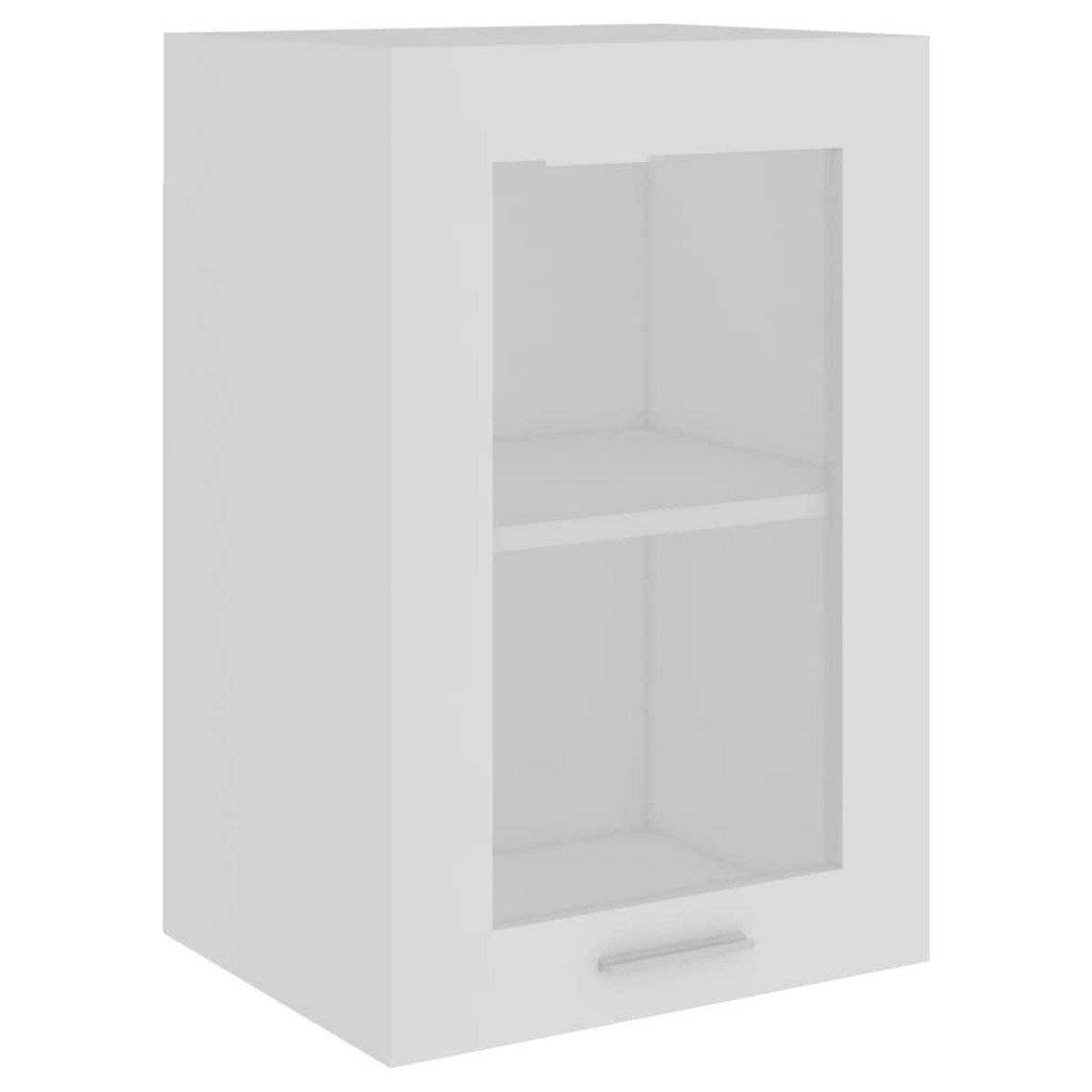 VIDAXL Armoire en verre suspendue Blanc 40x31x60 cm Bois d'ingenierie