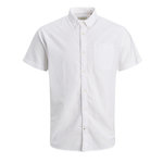 Jack & Jones Chemisette Manches Courtes Blanche Homme Jack & Jones Hoxford. Coloris disponibles : Blanc