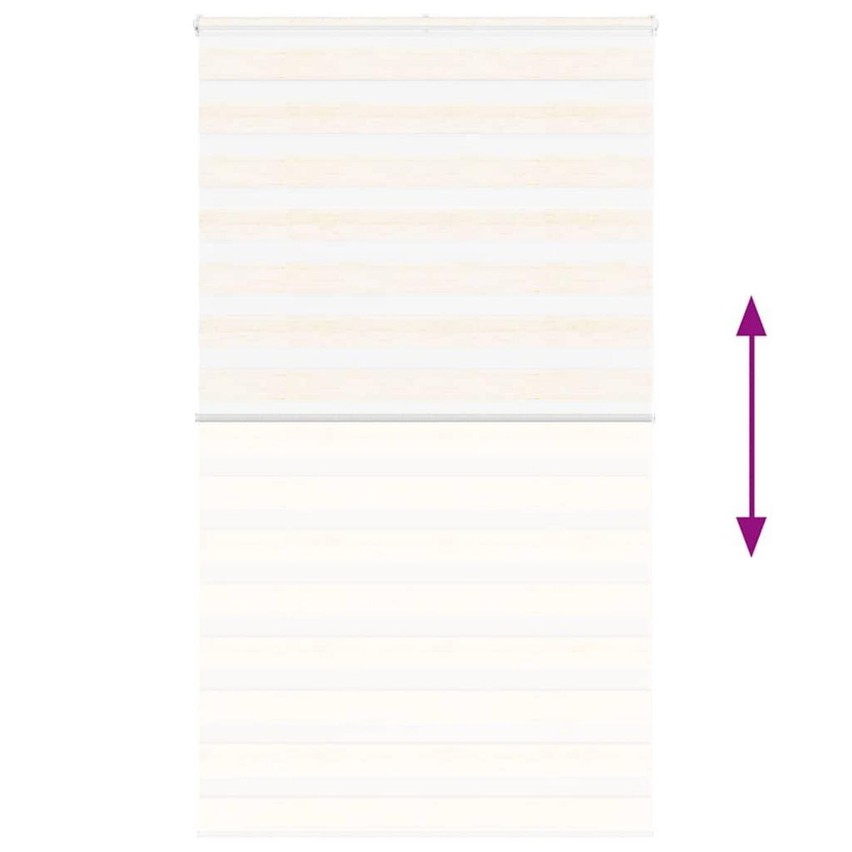 VIDAXL Store zebre beige marbre largeur du tissu 130,9 cm polyester