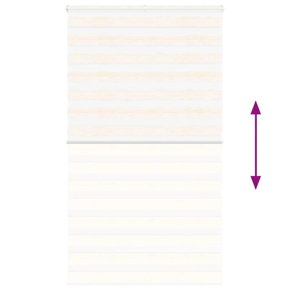 VIDAXL Store zebre beige marbre largeur du tissu 130,9 cm polyester