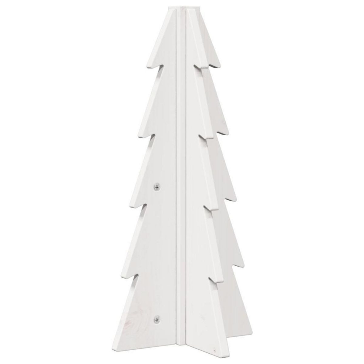 VIDAXL Arbre de Noël en bois pour decoration blanc 49 cm pin massif