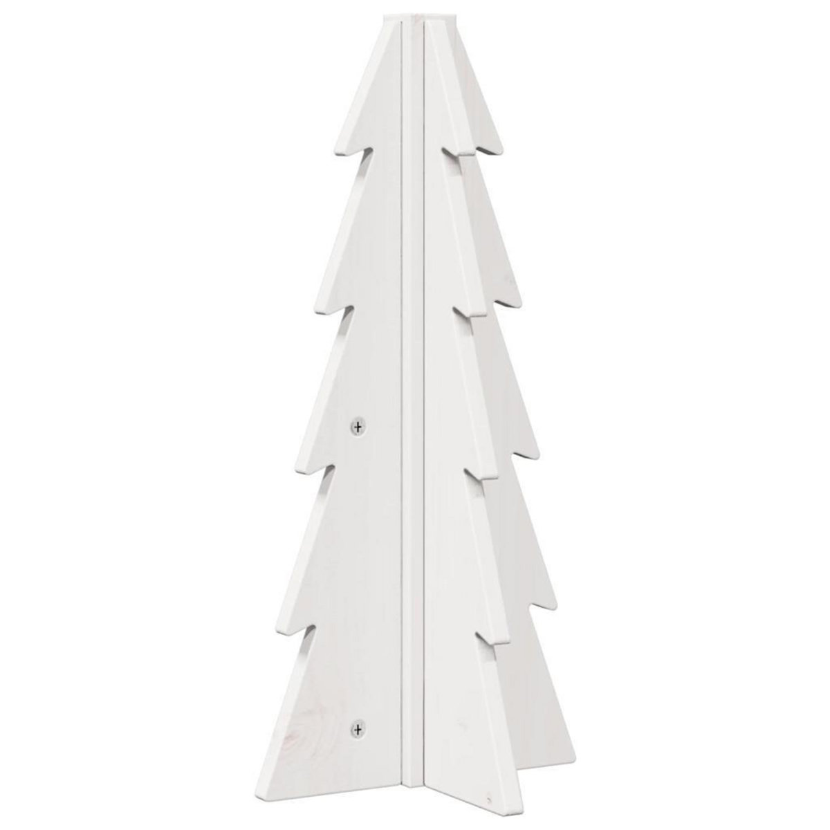 VIDAXL Arbre de Noël en bois pour decoration blanc 49 cm pin massif