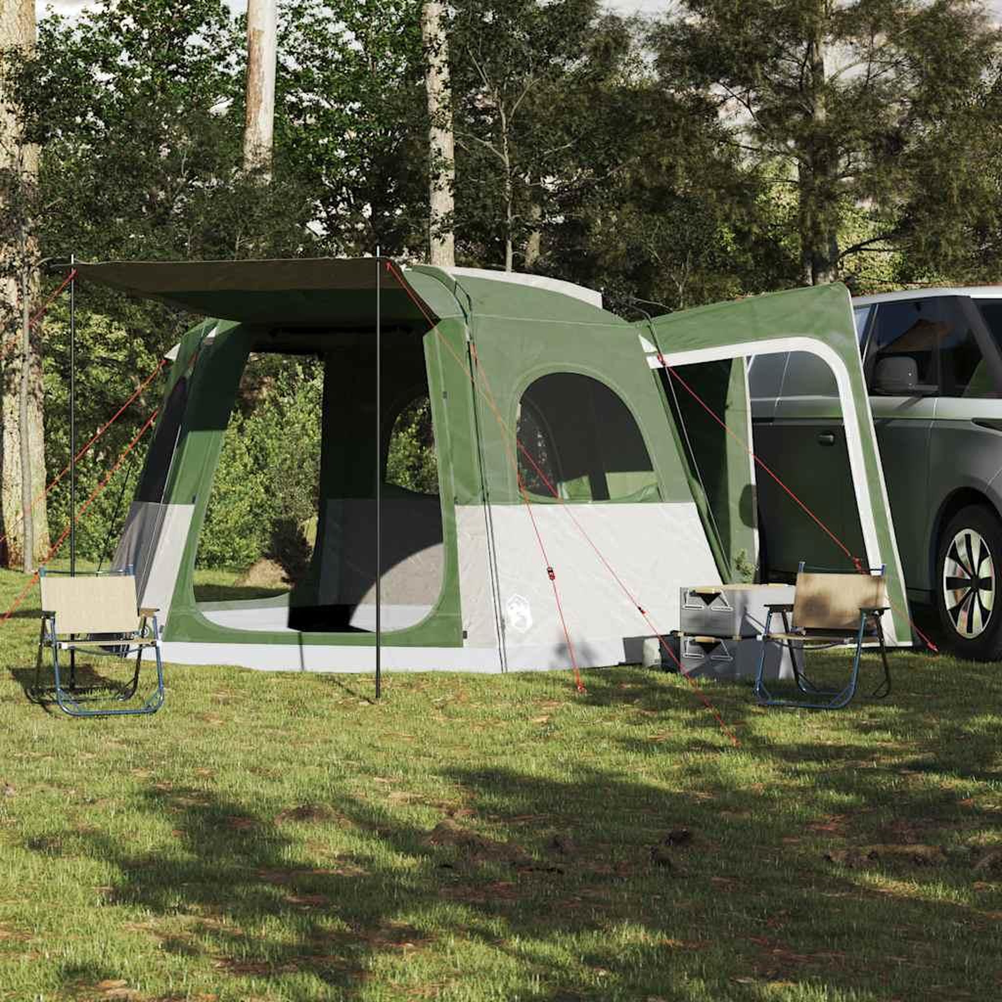Voir la diapositive 4 : VIDAXL Tente de voiture 4 personnes vert impermeable