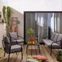 Voir la diapositive 2 : SWEEEK Salon de jardin MESSINA en acier, 5 places