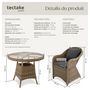 Voir la diapositive 6 : tectake Salon de jardin avec cadre en aluminium marron naturel