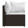 Voir la diapositive 5 : VIDAXL Canapes d'angle de jardin et coussins2pcs marron resine tressee