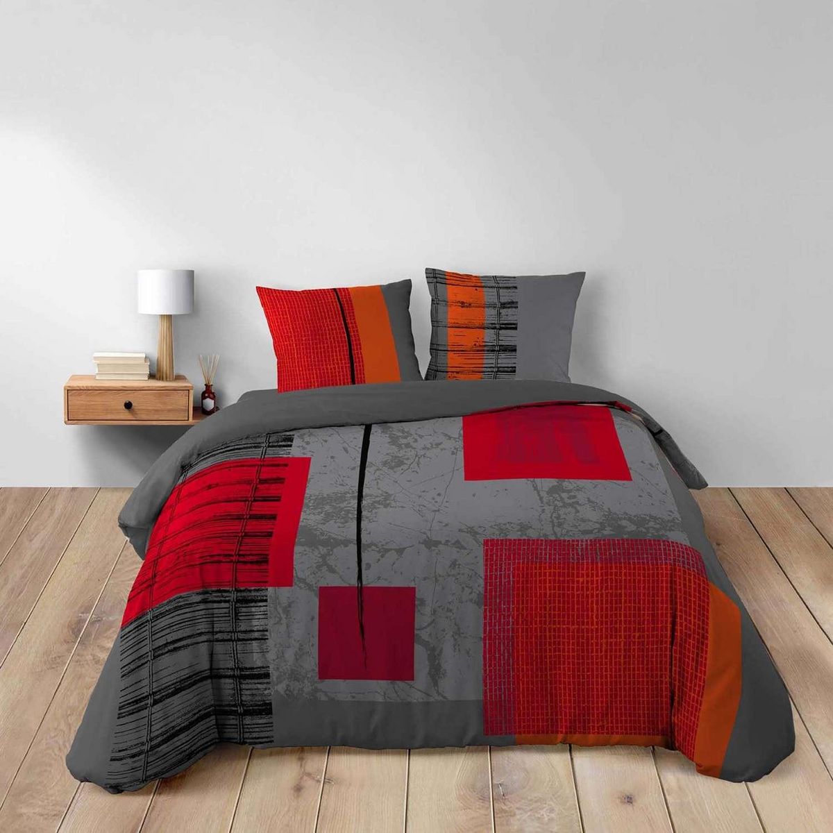 Douceur d'Intérieur Parure de lit MALONE - 100% coton - 220 x 240 cm