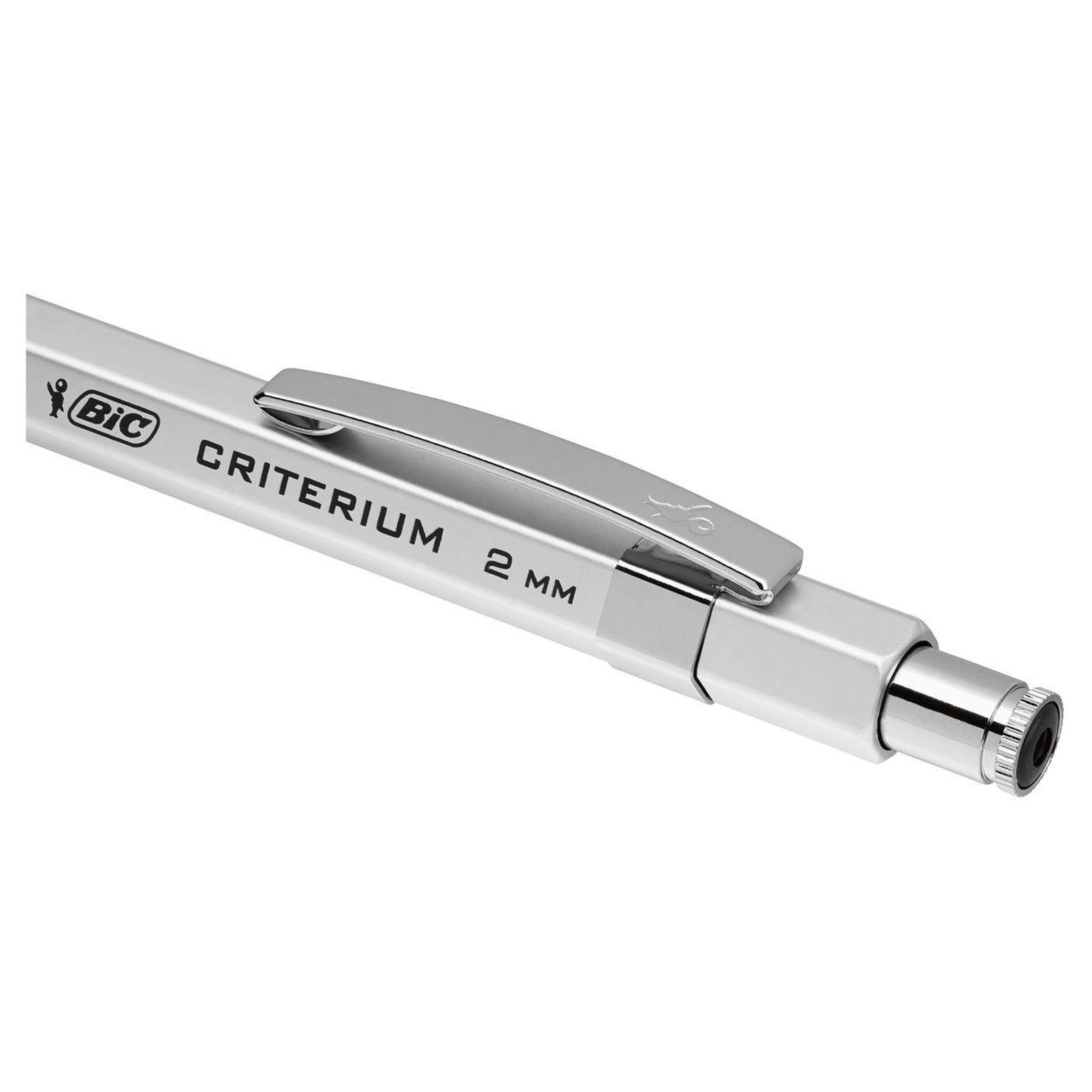 Voir la diapositive 5 : BIC Porte mines Critérium 2mm HB très résistant blanc + 1 étui mines