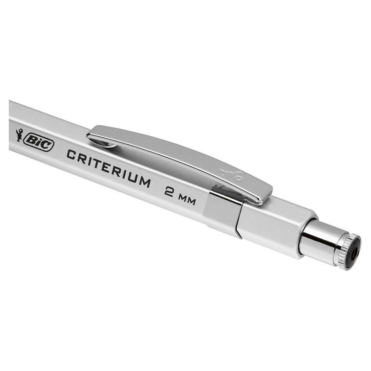 BIC Porte mines Critérium 2mm HB très résistant blanc + 1 étui mines