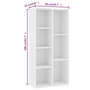 Voir la diapositive 6 : VIDAXL Bibliotheque Blanc 50x25x106 cm Bois d'ingenierie