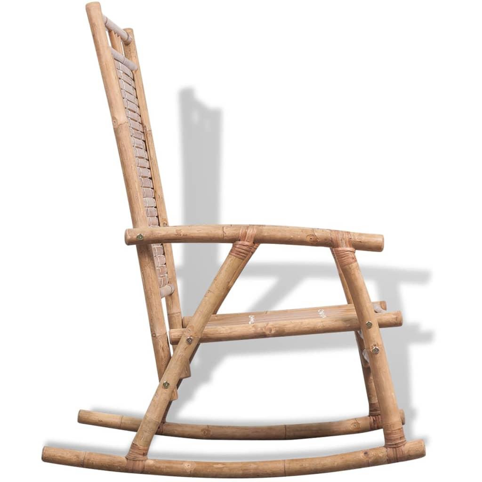 Voir la diapositive 4 : VIDAXL Chaise a bascule en bambou